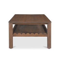 Indiana Scalloped Edge Solid Wood Coffee Table – Modern