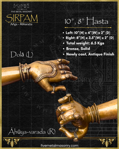 Hasta/Mudra Panchaloha Bronze Icon Set - 10" and 8" - Sirpam Collection