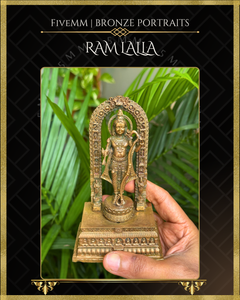 Ayodhya Ramlalla Panchaloha Bronze Icon - 6" with arch
