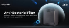 IFB 16 Place Settings with DeepClean® Technology Powered by AI Freestanding Dishwasher (Neptune VX16, Inox Grey, Largest Capacity Washes upto 92 Utensils, 70° Hot Water Wash)
