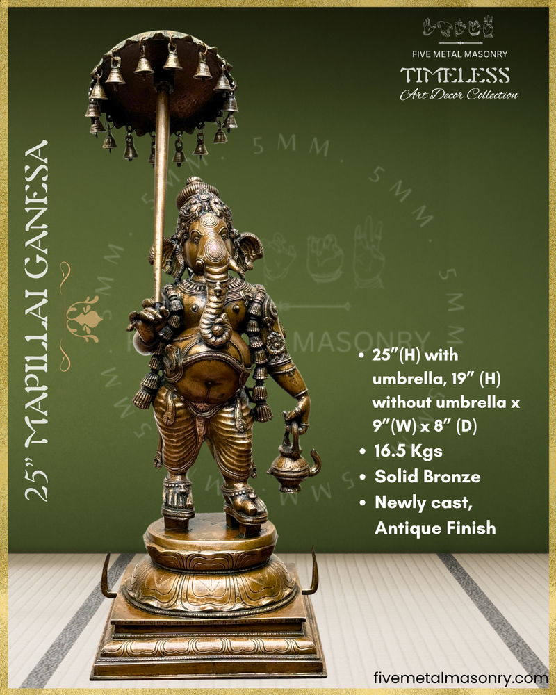 Mappillai Ganesha - Panchaloha Bronze Icon - 25"- Timeless Collection