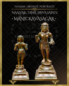 Naalvar:Tamil Saiva Saints (Nayanmars) Panchaloha Bronze Icon Set - 6.5" to 7"