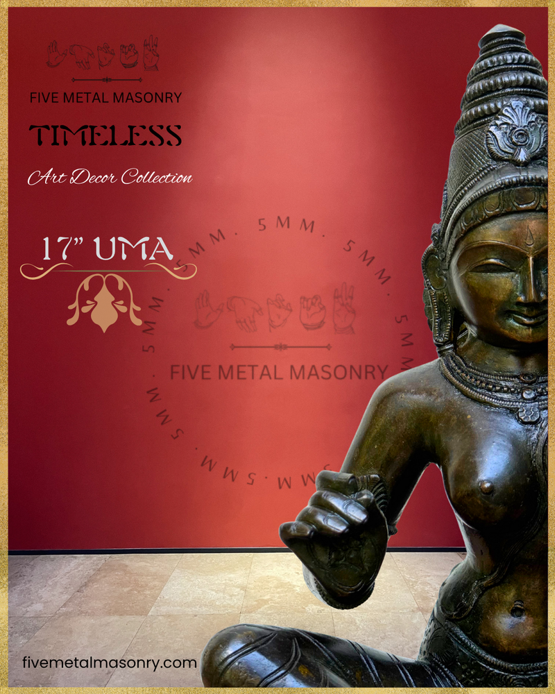 Parvati: Boga Shakti Panchaloha Bronze Icon - 17"- Timeless Collection