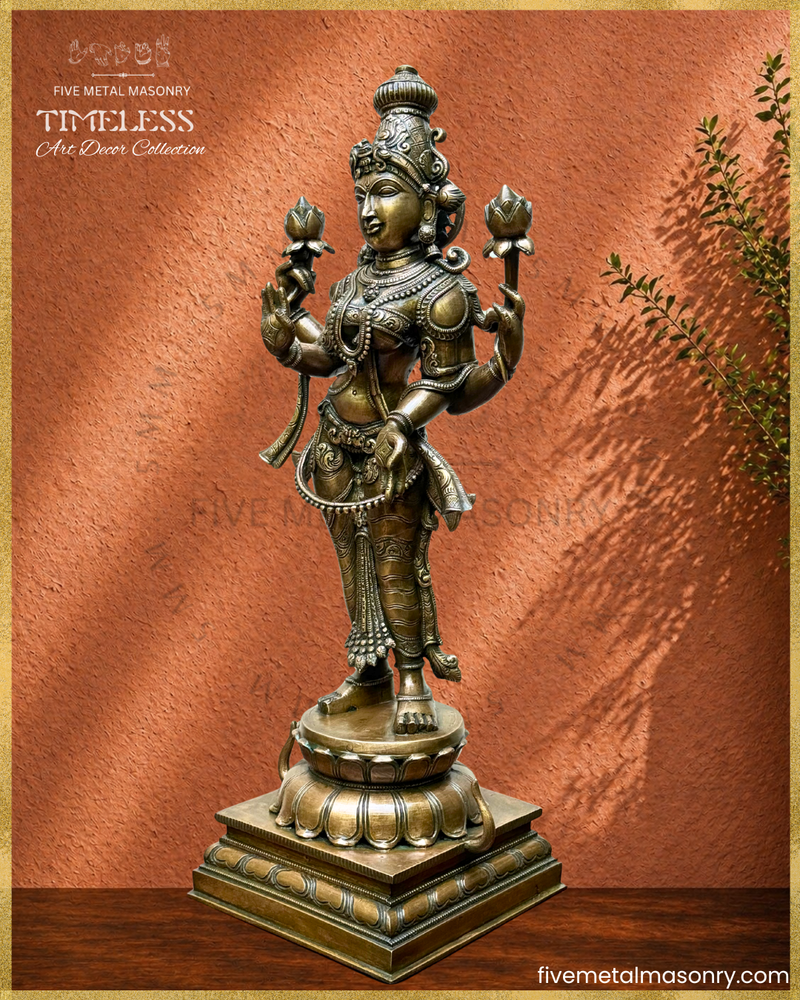 Lakshmi Panchaloha Bronze Icon - 20" Standing - Timeless Collection