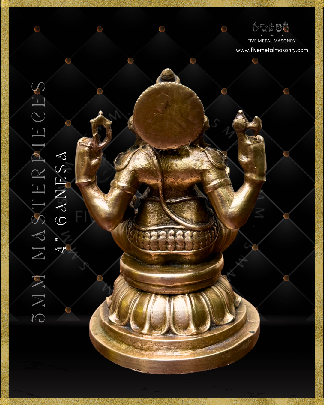 Ganesa Panchaloha Bronze Icon - 4"-  Masterpieces Collection