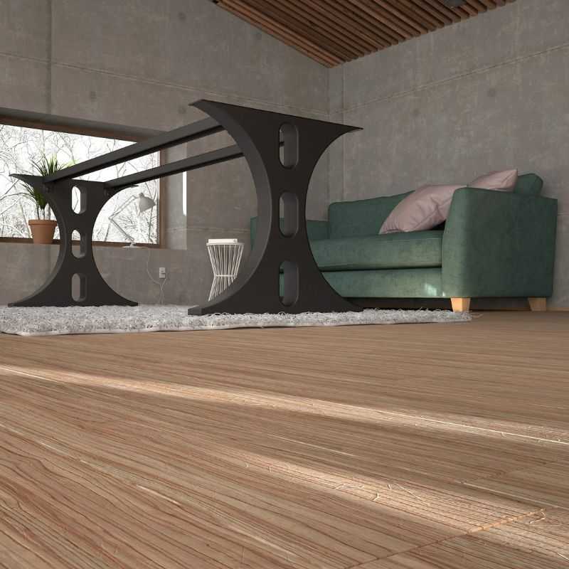 MS Powder C-Shape Coated Metal Table Legs | Industrial Legs Design for Desks & Tables