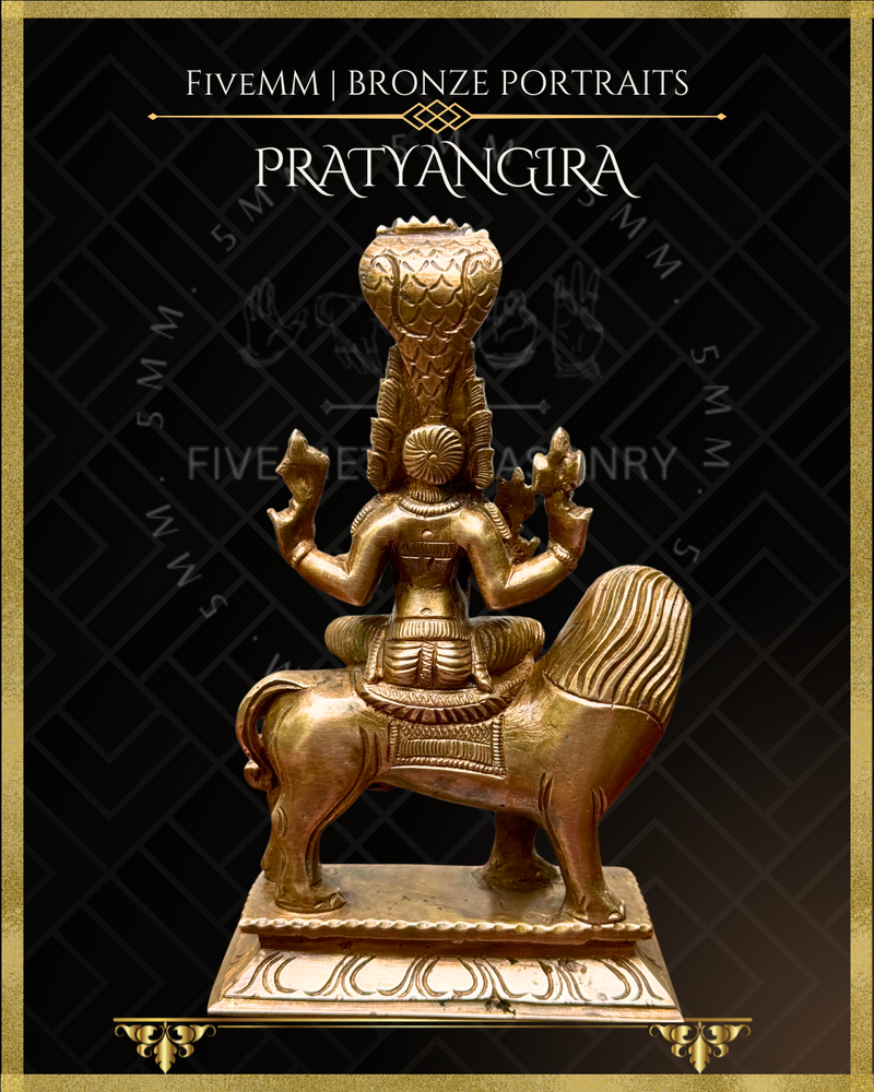 Pratyangira Panchaloha Bronze Icon - 7"