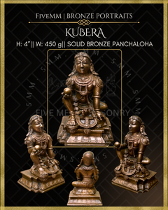 Kubera Panchaloha Bronze Icon - 4"