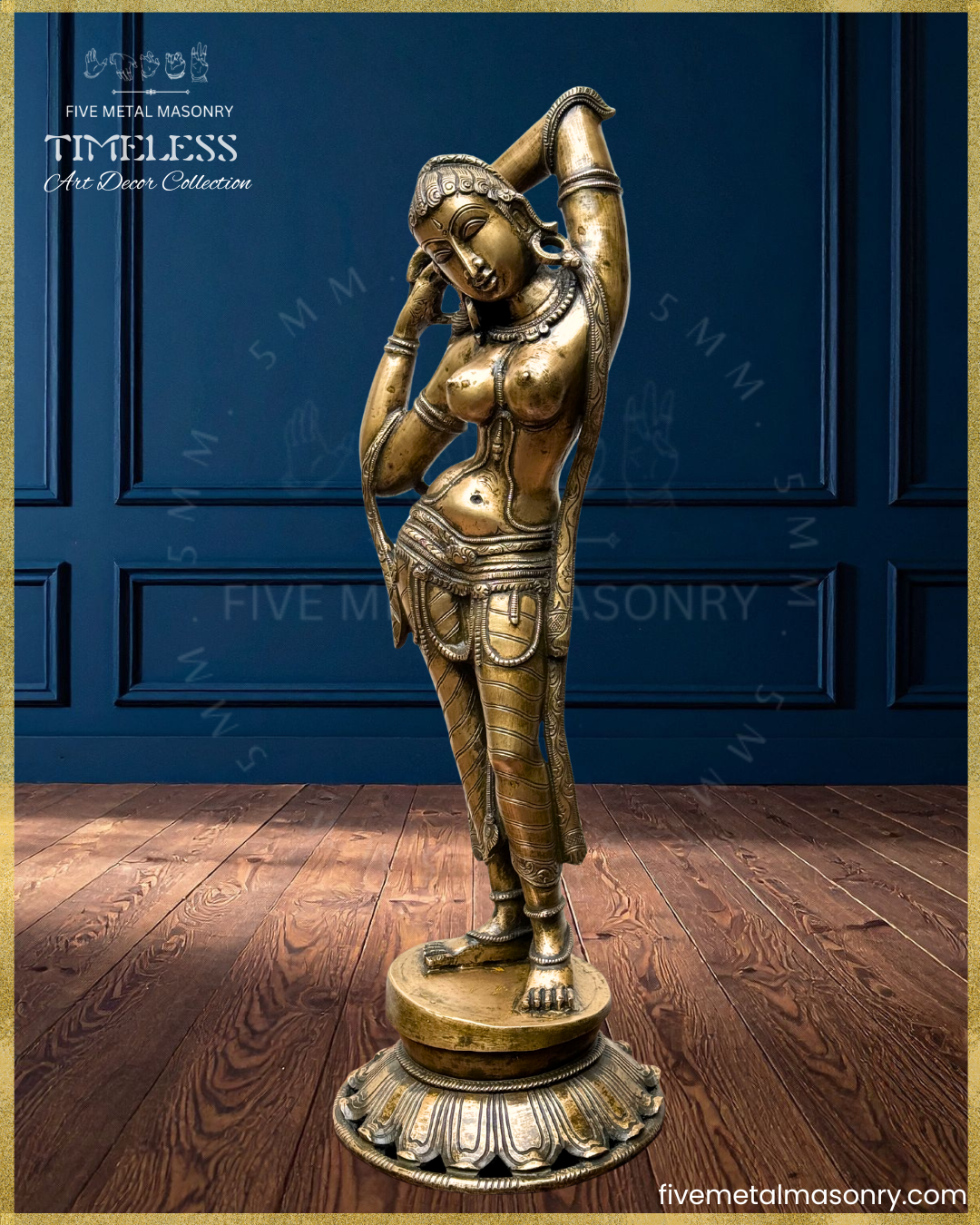 Apsara  Panchaloha Bronze Icon - 22"- Timeless Collection