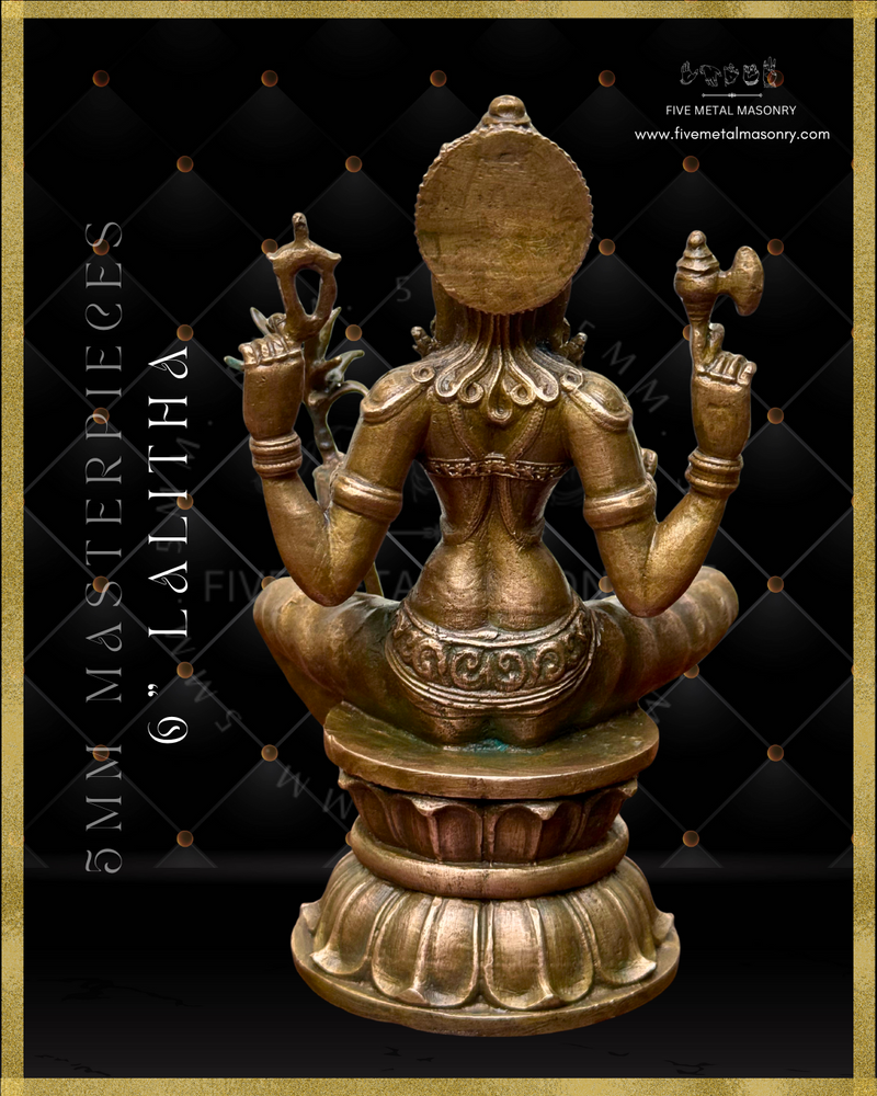 Lalitha-Tripurasundari  Panchaloha Bronze Icon - 6"-  Masterpieces Collection