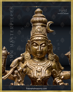 Kamakshi Panchaloha Bronze Icon - 10" with arch - Masterpieces Collection
