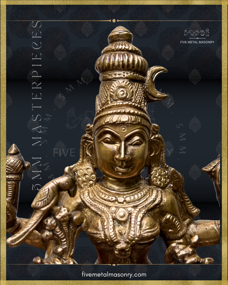 Kamakshi Panchaloha Bronze Icon - 10" with arch - Masterpieces Collection