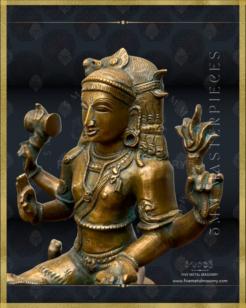Dakshinamurti Shiva Panchaloha Bronze Icon - 13"-  Masterpieces Collection