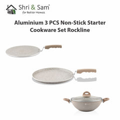 Aluminium 3 PCS Non-Stick STARTER Cookware Set Rockline