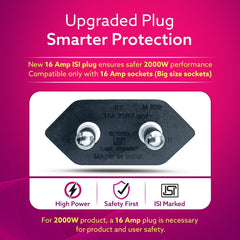 AGARO HD-1120 2000W AC தொழில்முறை ஹேர் ட்ரையர், சீப்பு, செறிவு மற்றும் டிஃப்பியூசர் முனைகள், சூடான மற்றும் குளிர்ந்த காற்று, 2 வேகம் &amp; 3 வெப்பநிலை அமைப்புகள், கூல் ஷாட், ஹேர் ட்ரையர் &amp; ப்ளோவர் ஆண்கள் மற்றும் பெண்களுக்கானது. -3