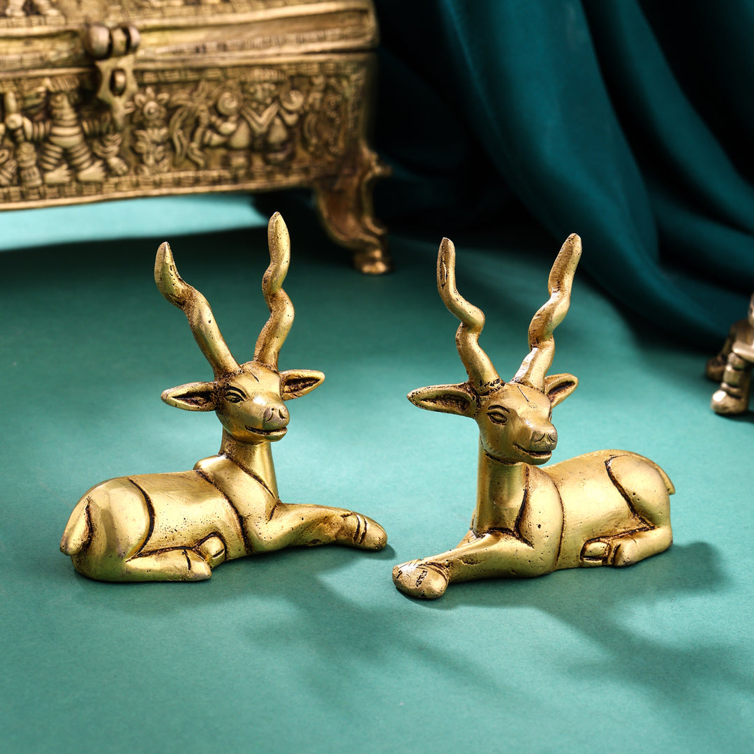 Brass Deer set (3.5 Inch)
