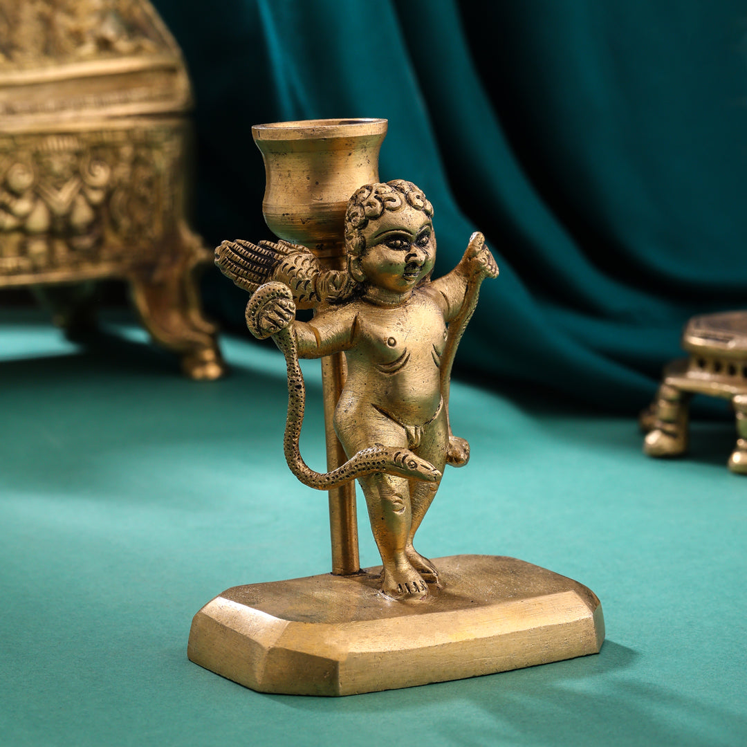 Brass Angel Candle Stand (4.2 Inch)