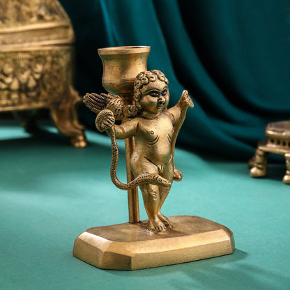 Brass Angel Candle Stand (4.2 Inch)