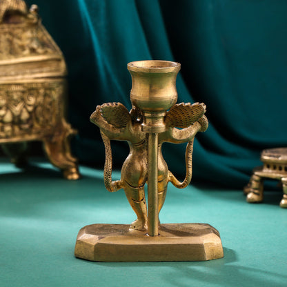 Brass Angel Candle Stand (4.2 Inch)