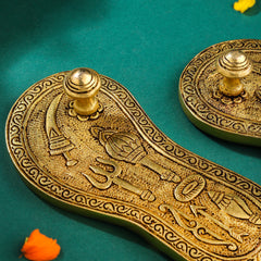 Brass Charan Paduka Set (6.5 Inch)