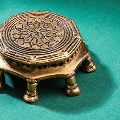 Brass Pooja Chowki (1.5 Inch)