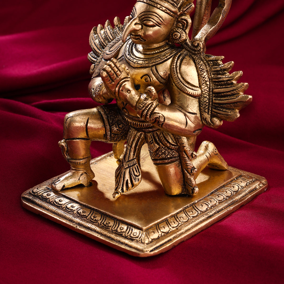 Brass Garuda Multi Wick Lamp (6.8 Inch)