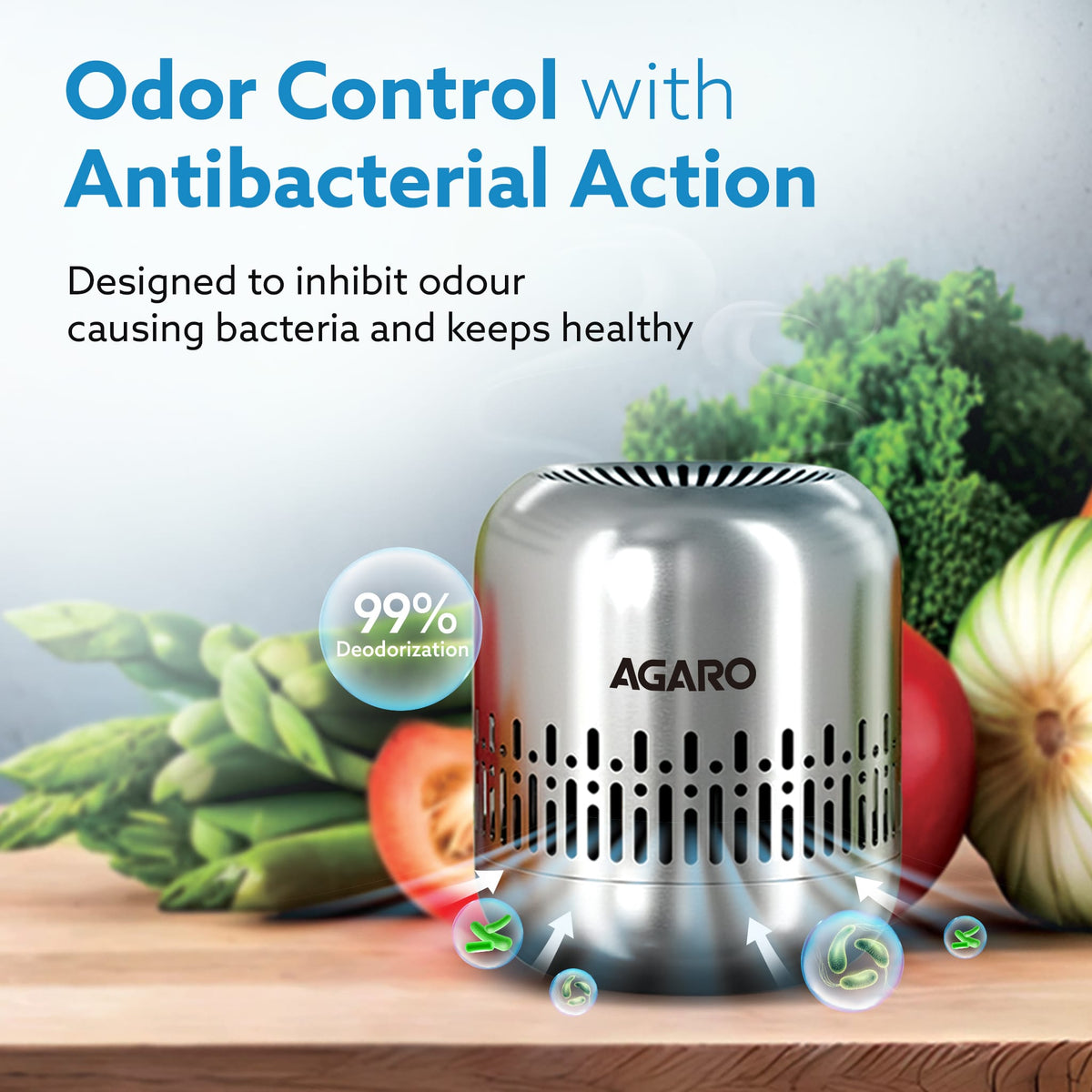 AGARO Elite Refrigerator Deodorizer, Nano-Catalytic & Chemical-Free Odour Eliminator-3