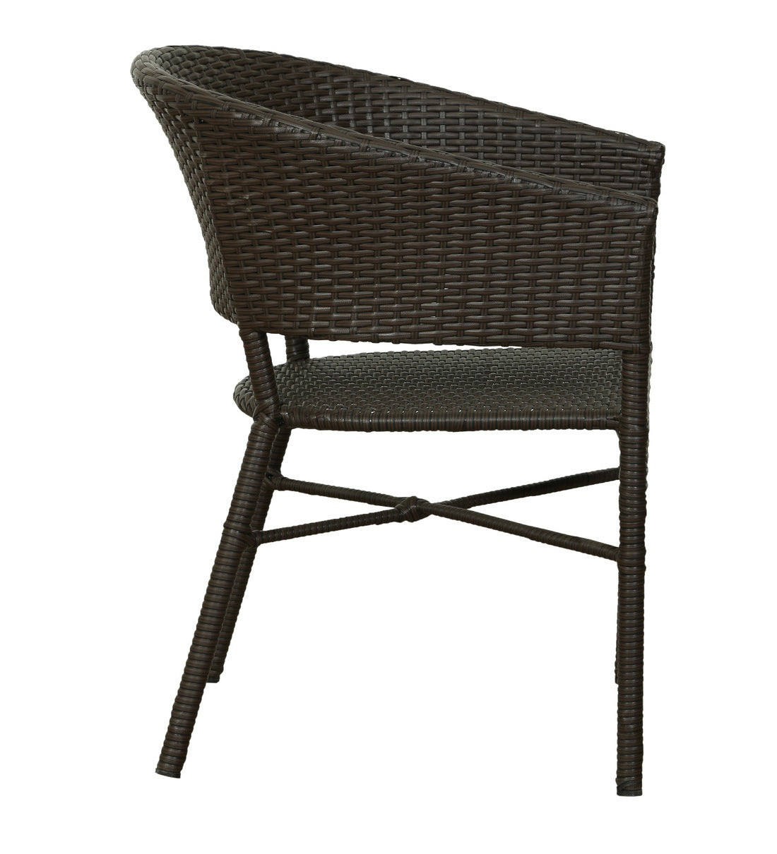 Bud Outdoor Patio Seating Set 2 Chairs and 1 Table Set (Brown)