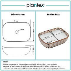 Plantex Ceramic Table Top Wash Basin/Washbasin/Countertop Wash Basin for Bathroom/Living Room(NC-482, 14 x 10 x 5 Inch)-2