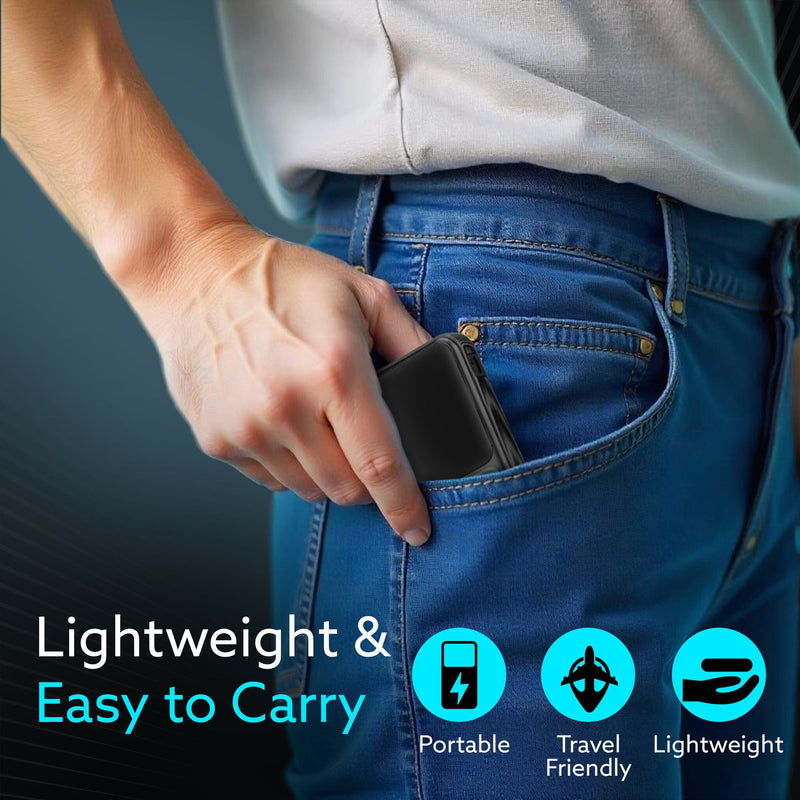 AGARO Regency Power Bank 10000 mAh, 22.5W Power Delivery for Smartphones, Portable, USB C & Micro Input, USB A1,A2 & C O