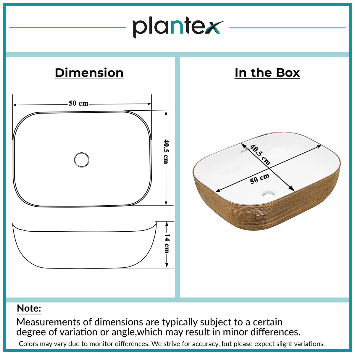 Plantex Ceramic Table Top Wash Basin/Basin for Bathroom/Washbasin/Bathroom Sink - Indo European Collection (19.7 x 15 x 5.5 Inch)-2