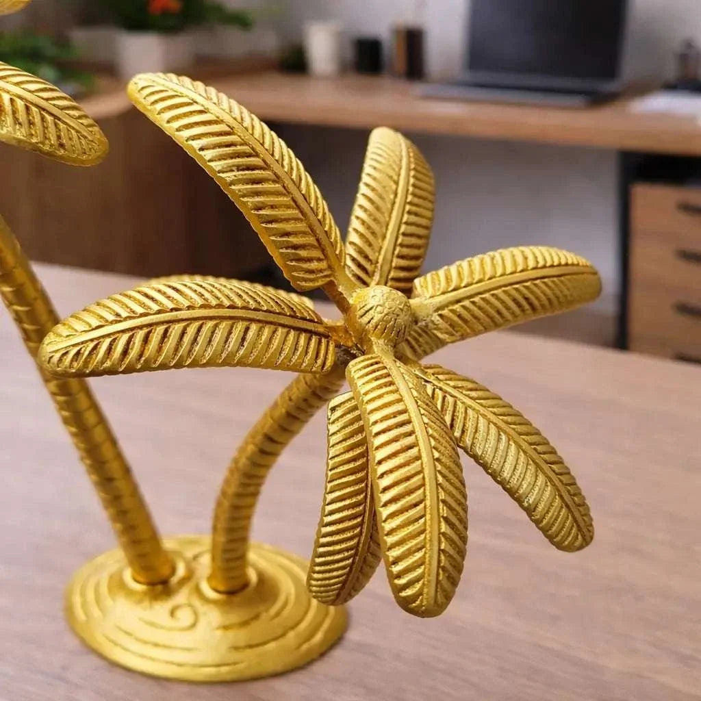 Brass Coconut Tree Decorative Showpiece