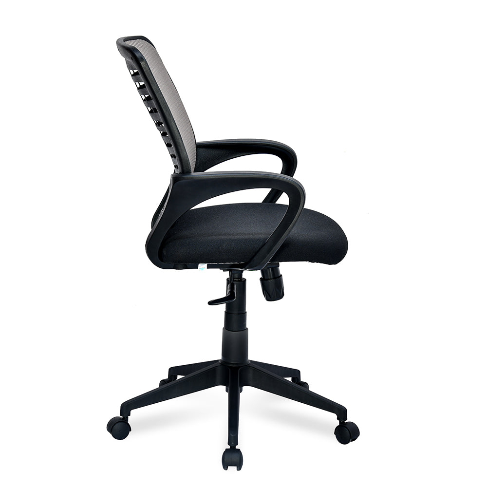 Nilkamal Otis Mid Back Mesh Office Chair (Black & Grey)