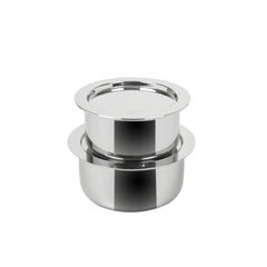 MEYER Trivantage set of 2 Tri-ply Stainless Steel Tope With Lid ( 16,18 cm)