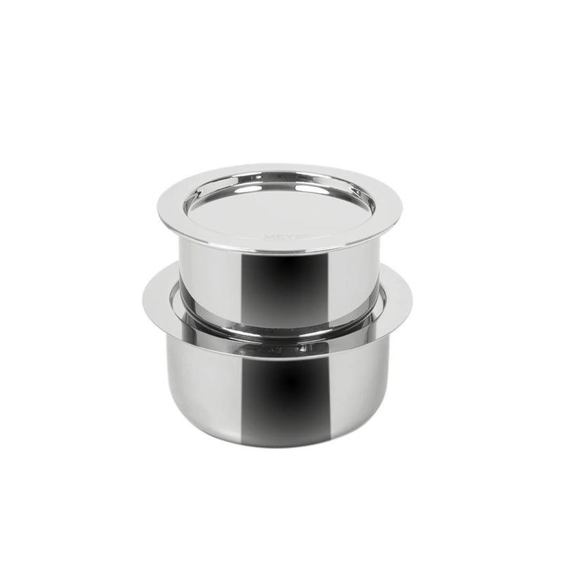 MEYER Trivantage set of 2 Tri-ply Stainless Steel Tope With Lid ( 16,18 cm)