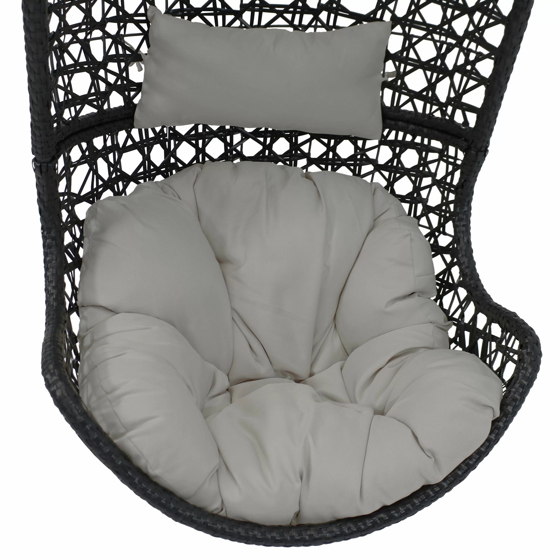 Ariadna Single Seater Hanging Swing Without Stand For Balcony, Garden Swing (Black)