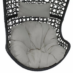 Ariadna Single Seater Hanging Swing Without Stand For Balcony, Garden Swing (Black)
