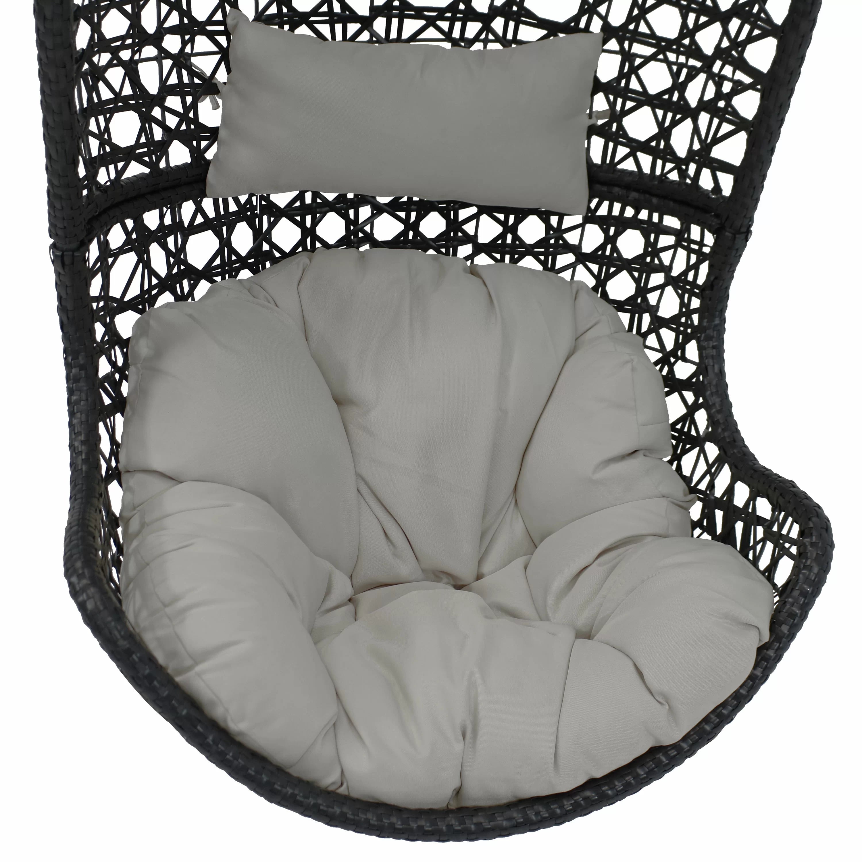 Ariadna Single Seater Hanging Swing Without Stand For Balcony, Garden Swing (Black)
