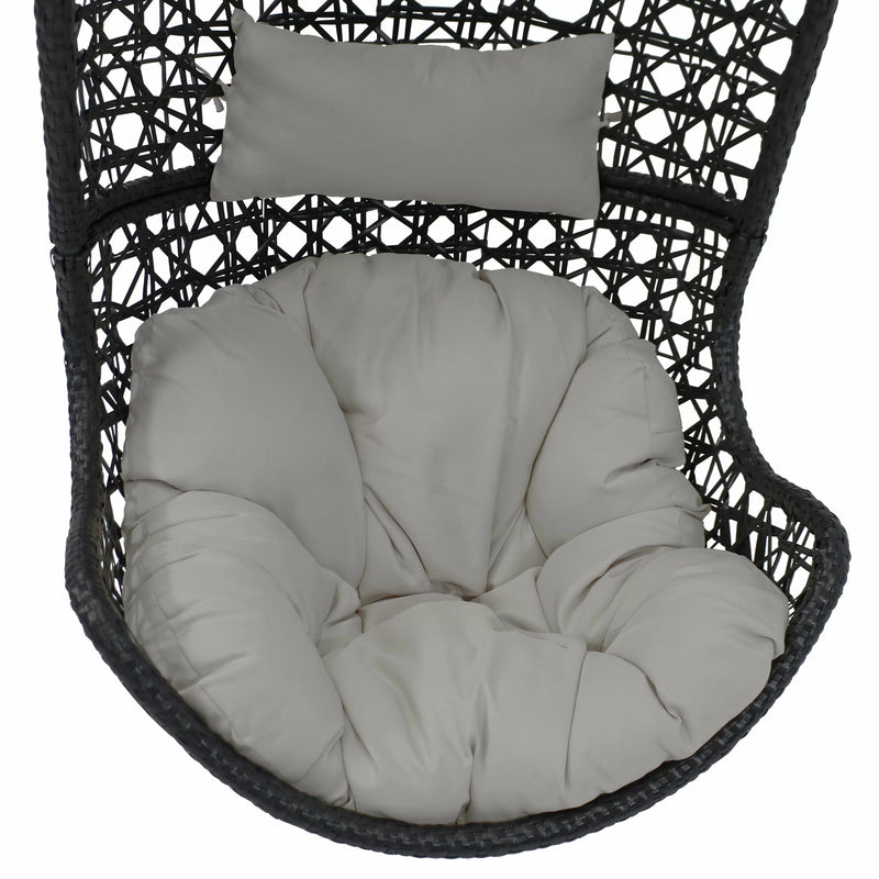 Ariadna Single Seater Hanging Swing Without Stand For Balcony, Garden Swing (Black)