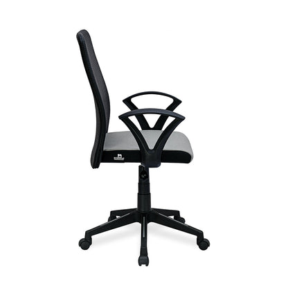 Nilkamal Solitaire Mid Back Chair (Grey/Black)