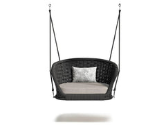 Eon Single Seater Hanging Swing Without Stand For Balcony , Garden Swing (Black)