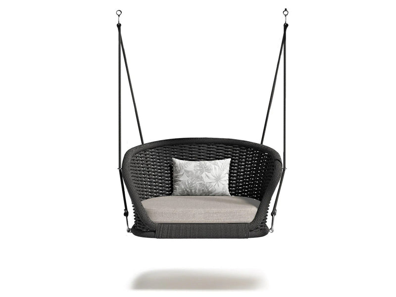 Eon Single Seater Hanging Swing Without Stand For Balcony , Garden Swing (Black)