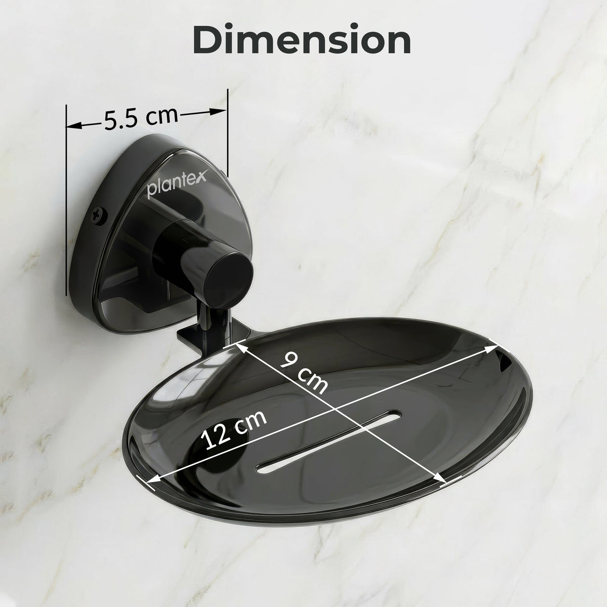 Plantex J4 Stainless Steel Wall Mounted Soap Holder for Bathroom/Soap Holder for Kitchen/Soap Stand for Bathroom/Bathroom Accessories (PVD Black Finish) Angel-2