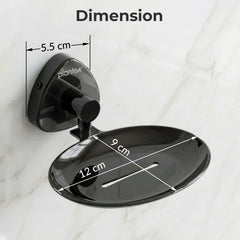 Plantex J4 Stainless Steel Wall Mounted Soap Holder for Bathroom/Soap Holder for Kitchen/Soap Stand for Bathroom/Bathroom Accessories (PVD Black Finish) Angel-2