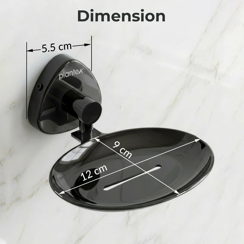 Plantex J4 Stainless Steel Wall Mounted Soap Holder for Bathroom/Soap Holder for Kitchen/Soap Stand for Bathroom/Bathroom Accessories (PVD Black Finish) Angel-2