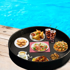 Enciso Luxury Floating Serving Tray For Swimming Pool - Black ( Round )