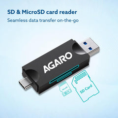 AGARO Snapcase USB 3.0 Card Reader with Storage Case-3