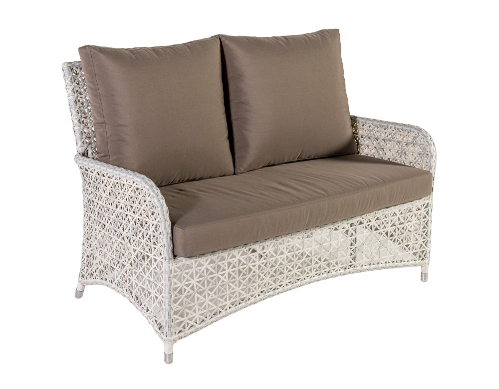 Alfonsi Outdoor Sofa Set 2 Seater, 2 Single seater and 1 Center Table (Beige + Brown)