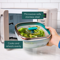 Microwave safe frosted borosilicate glass Anyday dishware- Large Square Dish
