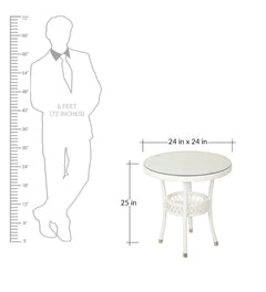 Gus Outdoor Patio Seating Set 2 Chairs and 1 Table Set (White)